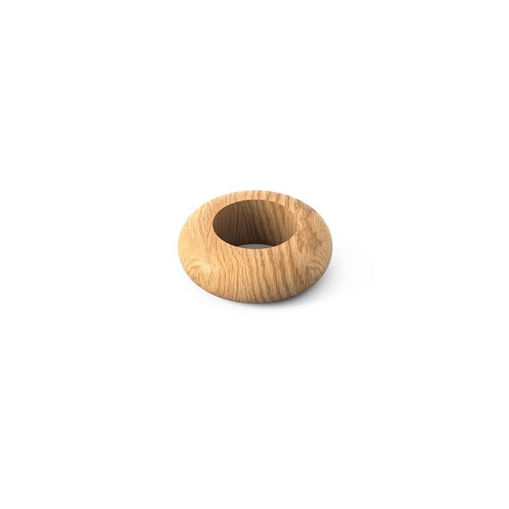 Geometric shape KN-009 made of solid wood with a 34 mm hole