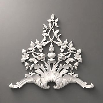 Molding decor &mdash; carved polyurethane overlay NPU.VRS-014R for walls and ceilings