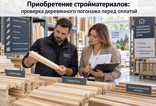 Checking wooden trim before paying for building materials