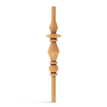 KON-010 beech or oak solid wood furniture leg set, height 730 mm