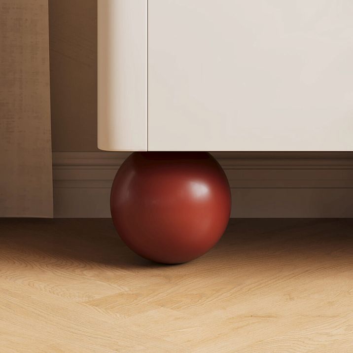 Unfinished spherical support MN-235M made of wood for modern consoles, ottomans, and art projects, designed for custom painting