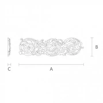 Decorative element for decorating furniture, walls, doors or garden