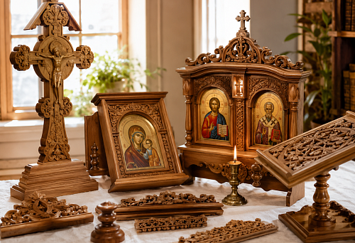 STAVROS wooden church utensils for temple and lectern