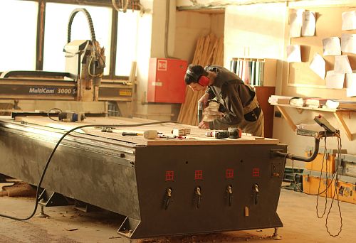 Production process in the furniture workshop: precision and quality