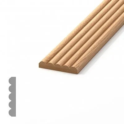 Molding MLD-033 из бука и дуба с утончённым дизайном для стильного интерьера.