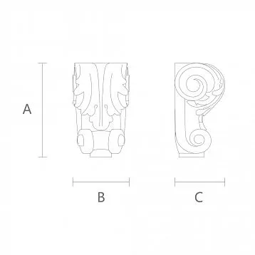 Decorative short wooden legs for sofa, chair