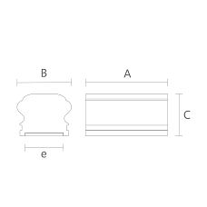 Handrail dimensions for staircase PR-001 drawing