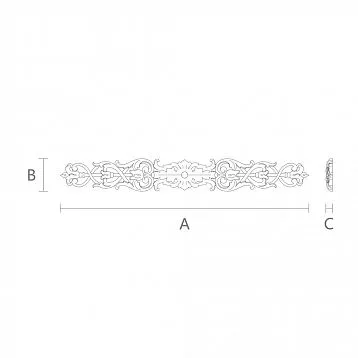 Decorative element for decorating furniture, walls or wooden items