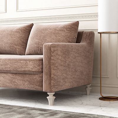 Sofa с деревянными ножками MN-134 в интерьере
