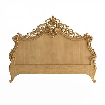 Backrest KRVTC-001-1 made of solid wood with carving, front view