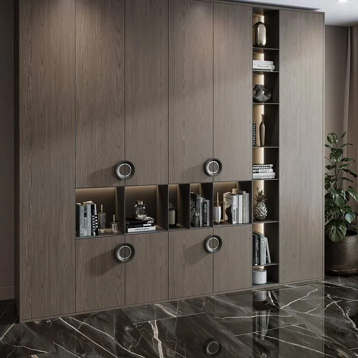 Orion HL-068M furniture handle with protective coating, solid walnut/zebrano/wenge/rosewood. Strict luxury for modern interior