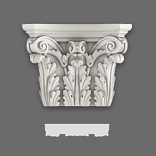 Buy decorative carved capital KLPU-013 from polyurethane for facade finishing