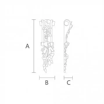 Interior accent &mdash; carved bracket KR-017R