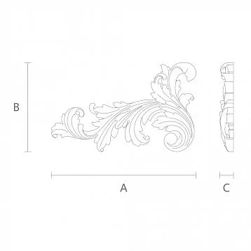 Wooden inlay for decorating doors, walls, ceilings, or furniture