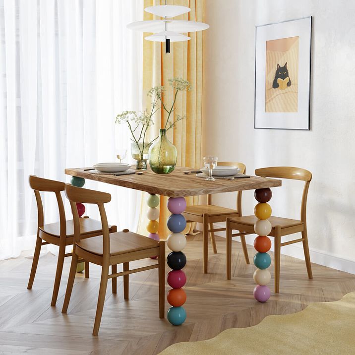 Decorative furniture support with balls KN-013 under the tabletop