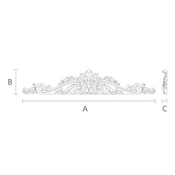 Durable polyurethane applique NPU-217 for decorating interiors and facades