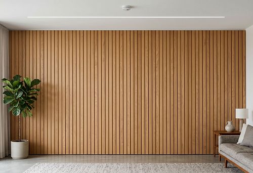 Slat panels to the ceiling: how to finish the top edge of the wall without a rough joint