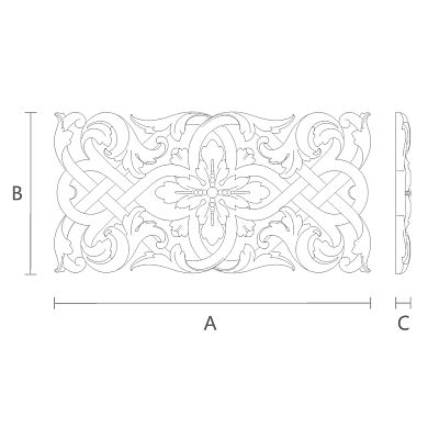 Carved cover plate N-340