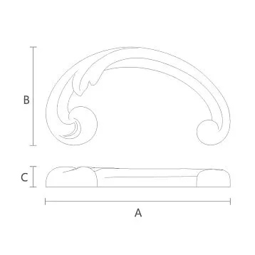 NPU-288L Molded Decor &mdash; 3D polyurethane molding decorative overlay