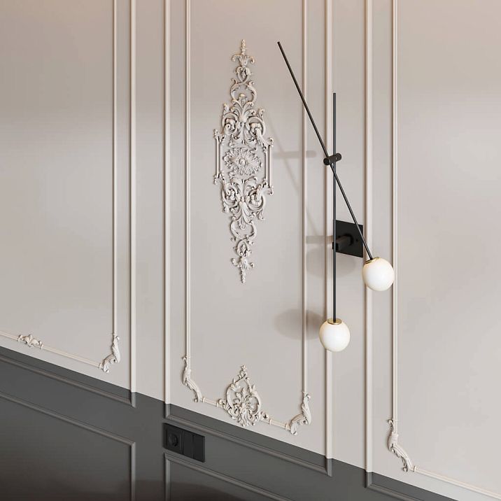 Set of stucco decor CPU‑10‑1 made of polyurethane for wall decoration in the Verona collection.