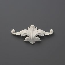NPU-400 carved polyurethane Stavros overlay for moldings. Elegant furniture and wall decor for painting