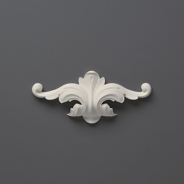 NPU-400 carved polyurethane Stavros overlay for moldings. Elegant furniture and wall decor for painting