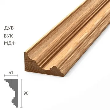 Elegant Wooden Crown KZ-008. Ceiling Crown from Natural Wood