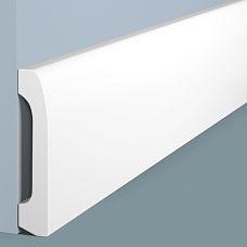 Floor skirting B70V2 from polystyrene HI WOOD, height 69 mm, thickness 14 mm &mdash; close-up