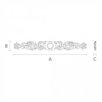 Wooden decorative element for interior design