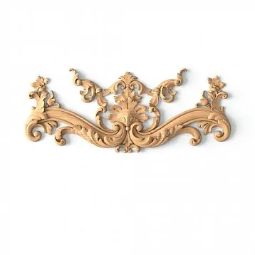 Carved applique N-407 from oak or birch for wooden wall decor