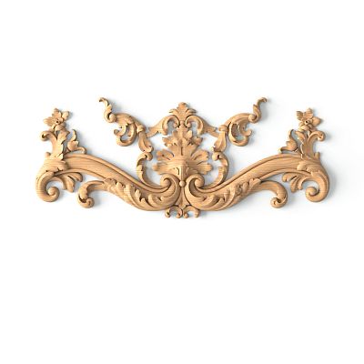 Carved cover plate N-407 из дерева в виде листьев и лепестков