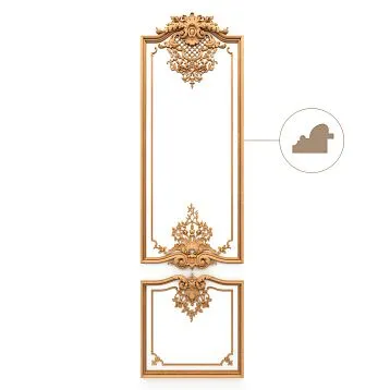 C.VRS-065 Overlay Decor Set from Solid Oak for Doors