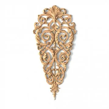Wooden Carving with Floral Pattern - Carved Insert N-329 for Walls and Ceilings