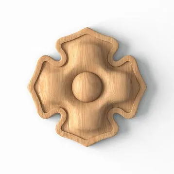 Carved Rosette R-039 from Natural Oak