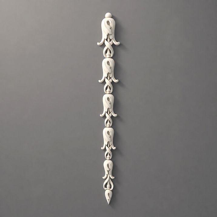 NPU-502 polyurethane molding decor &mdash; a narrow vertical decorative overlay in classic style