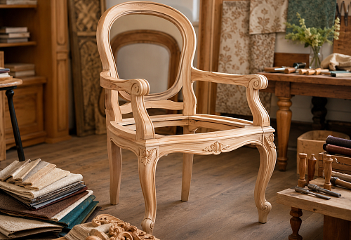 STAVROS chair frame: how to choose a wooden base for upholstery and custom furniture