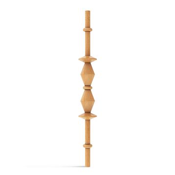KON-015 beech or oak solid wood baluster set, height 1000 mm