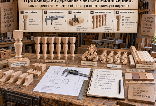 Small-batch wooden parts production