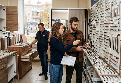 How to choose furniture fittings in Ulyanovsk for kitchen, wardrobe, chest of drawers, and custom furniture