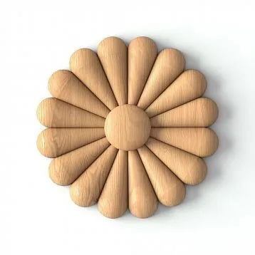 Detailed Carving of Rosette R-059