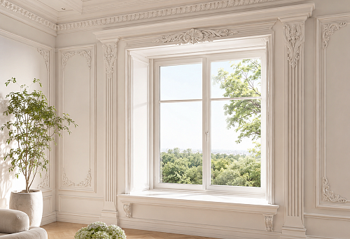 STAVROS window surround molding &mdash; window opening decor in interior