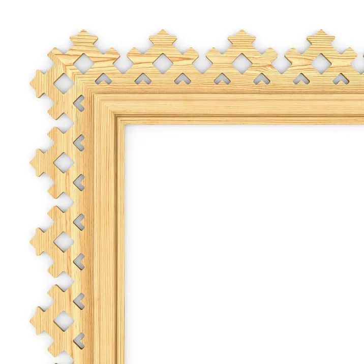 Mirror frame RM-056 &mdash; close-up of decorative corner and profile