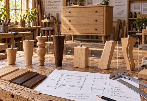 Solid wood dresser legs