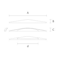 Drawings of wooden handles