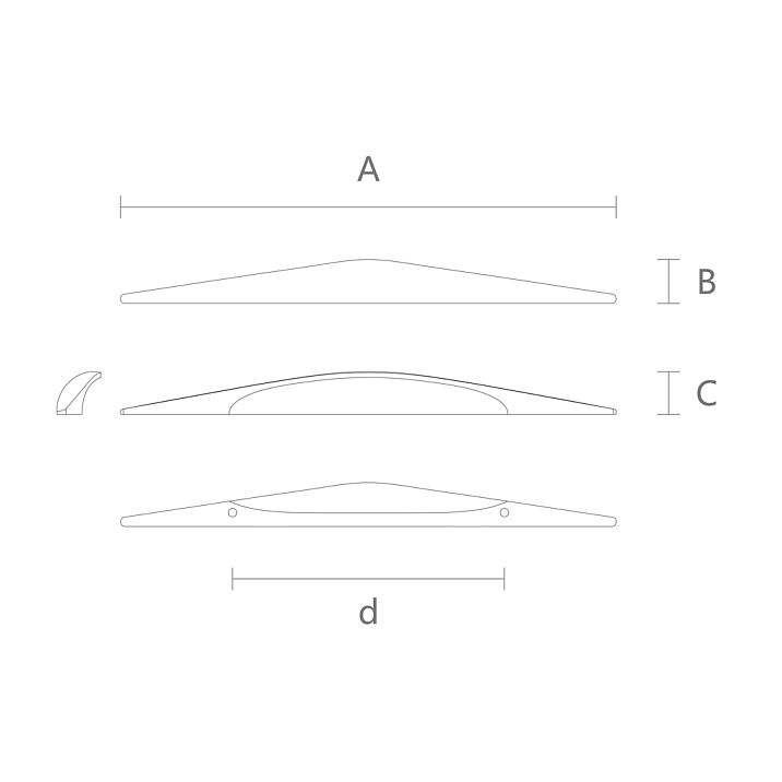 Drawings of wooden handles