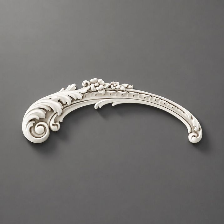 Polyurethane decorative NPU-460L &mdash; elegant overlay with plant motifs for interior and facade