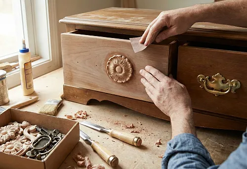 Wooden decor for furniture and furniture handles: restoring a chest of drawers with your own hands