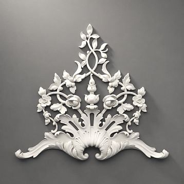 Relief decoration NPU.VRS-014L &ndash; polyurethane ornament for walls and furniture.