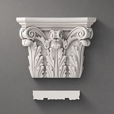 Buy decorative carved capital KLPU-013 from polyurethane for facade finishing