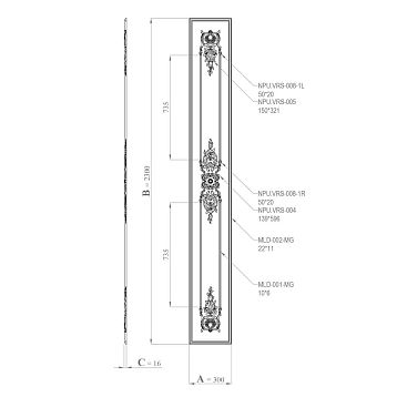 CPU-4-5 molding decor set overall view